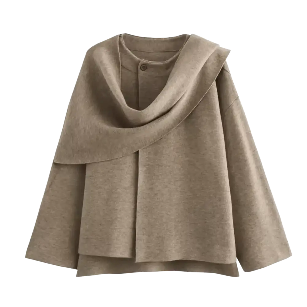 Elegante Cape-Jacke – Exklusives Design von Miraée Paris für stilbewusste Frauen - Jacke