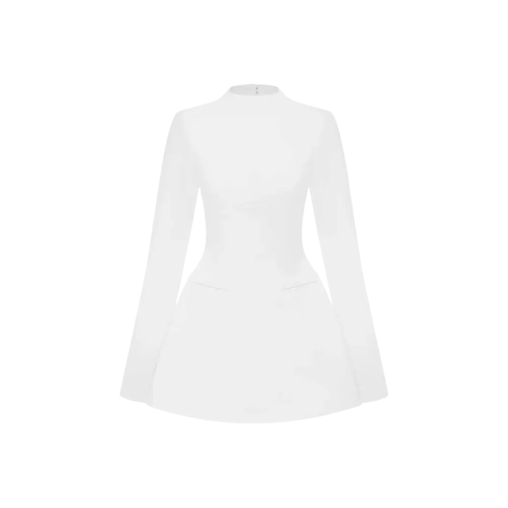 Elysia Minikleid Rückenfrei Baumwolle – Elegantes Partykleid für unvergessliche Anlässe - White / S - Kleid