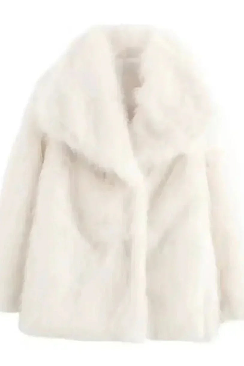 Luxurious faux fur coat