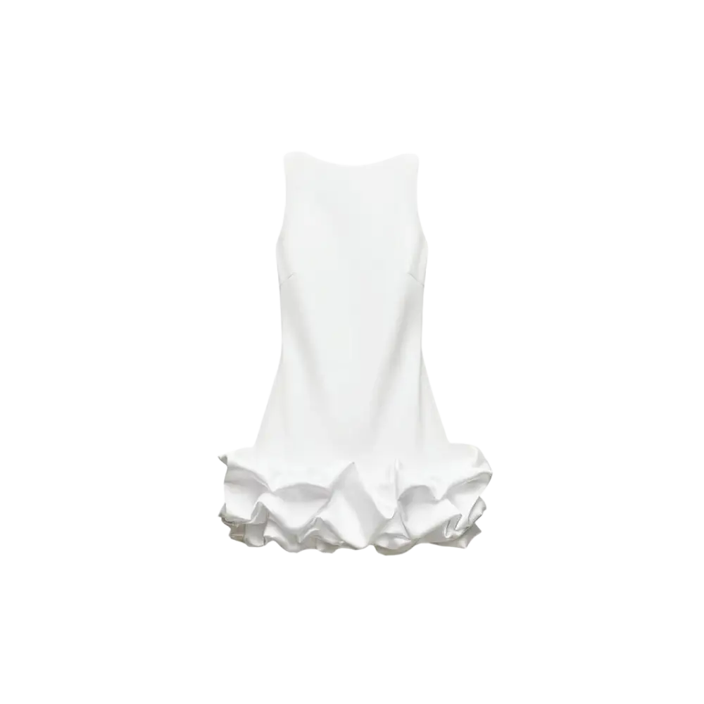 Bailey Minikleid – Rückenfreies Ballonkleid mit Old-Money-Ästhetik - S - Kleid