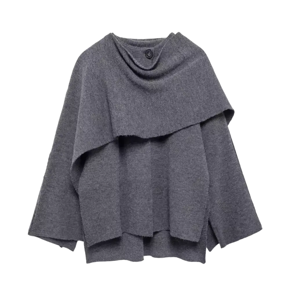 Elegante Cape-Jacke – Exklusives Design von Miraée Paris für stilbewusste Frauen - Jacke