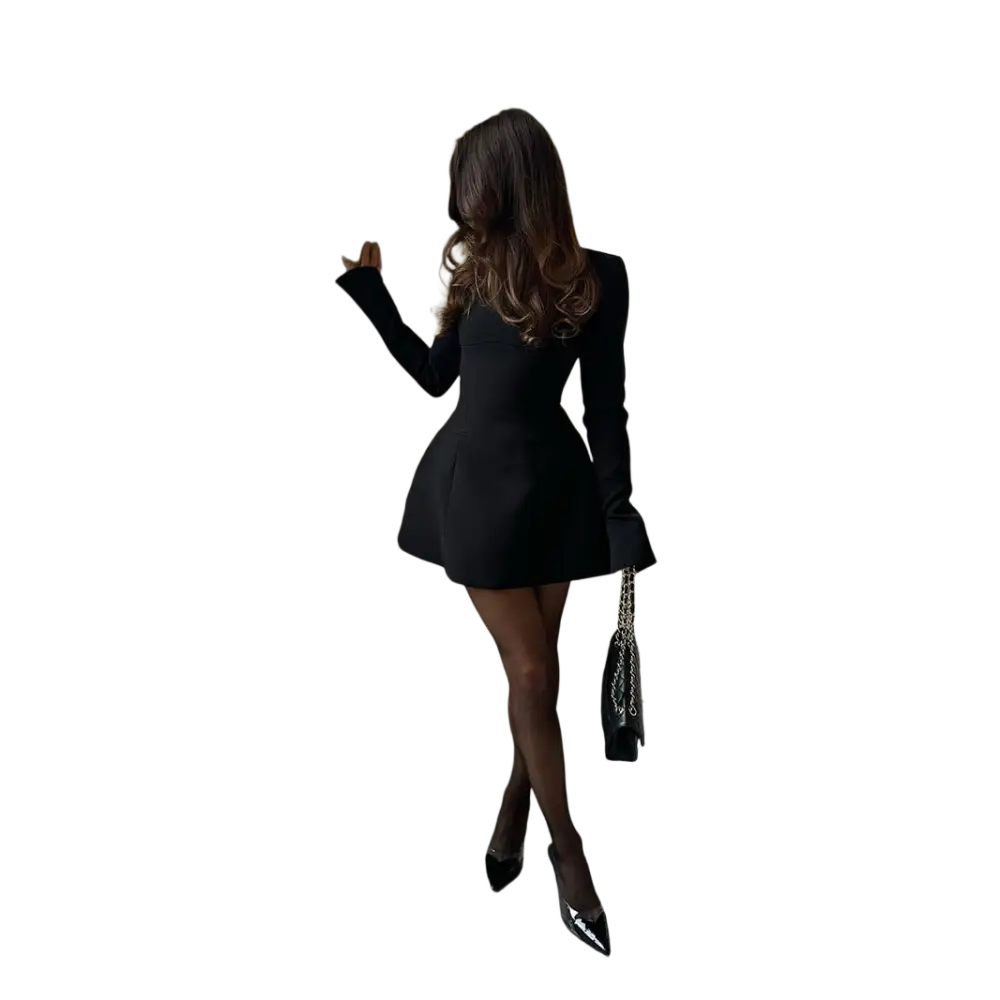Elysia Minikleid Rückenfrei Baumwolle – Elegantes Partykleid für unvergessliche Anlässe - Kleid