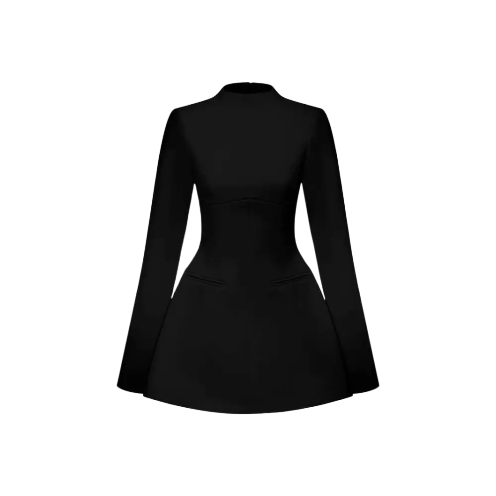 Elysia Minikleid Rückenfrei Baumwolle – Elegantes Partykleid für unvergessliche Anlässe - Black / S - Kleid