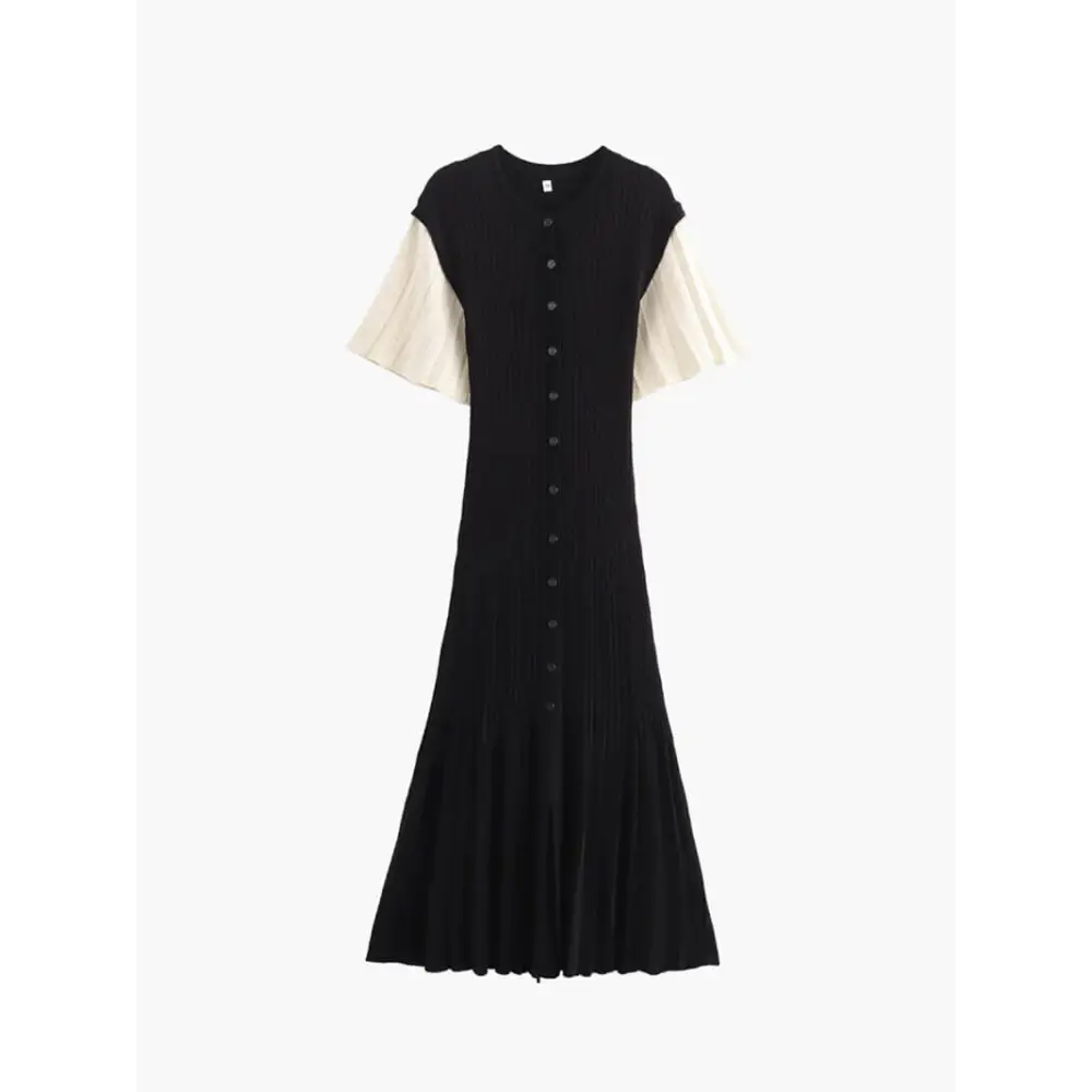 Gina Midikleid Old-Money-Ästhetik – Elegantes Kleid für stilbewusste Frauen - Black / S