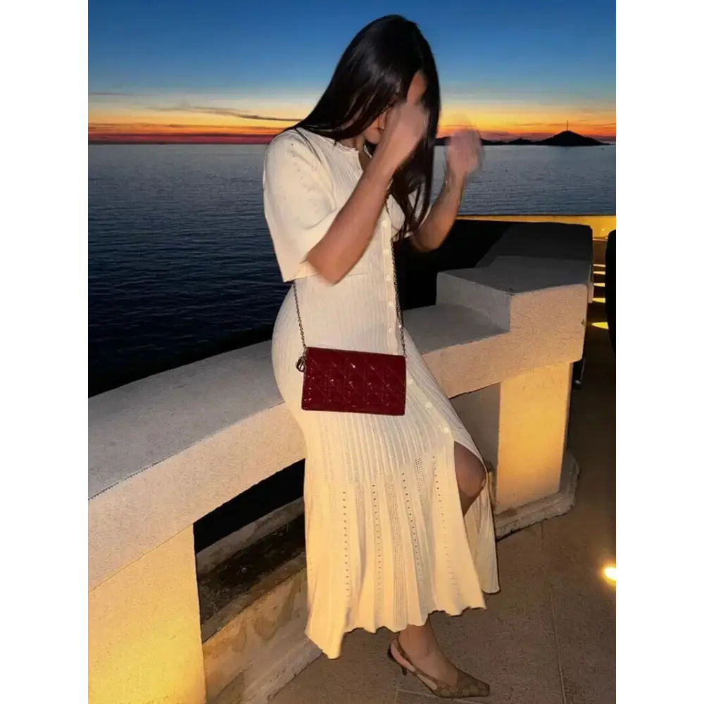 Gina Midikleid Old-Money-Ästhetik – Elegantes Kleid für stilbewusste Frauen
