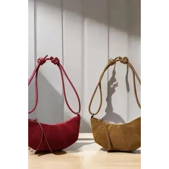 Luna Wildleder Schultertasche – Elegante Suede Bag