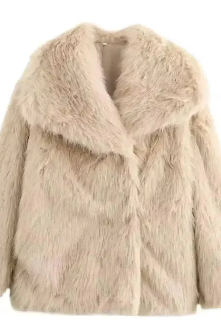 Luxurious faux fur coat