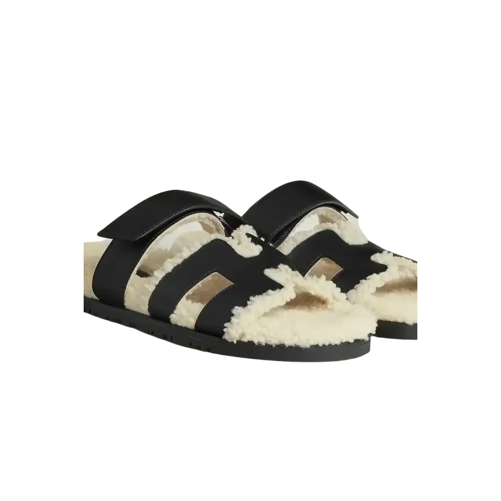 Luxus-Sandalen Lammfell – Elegante Wildleder Pantoletten für Komfort und Stil