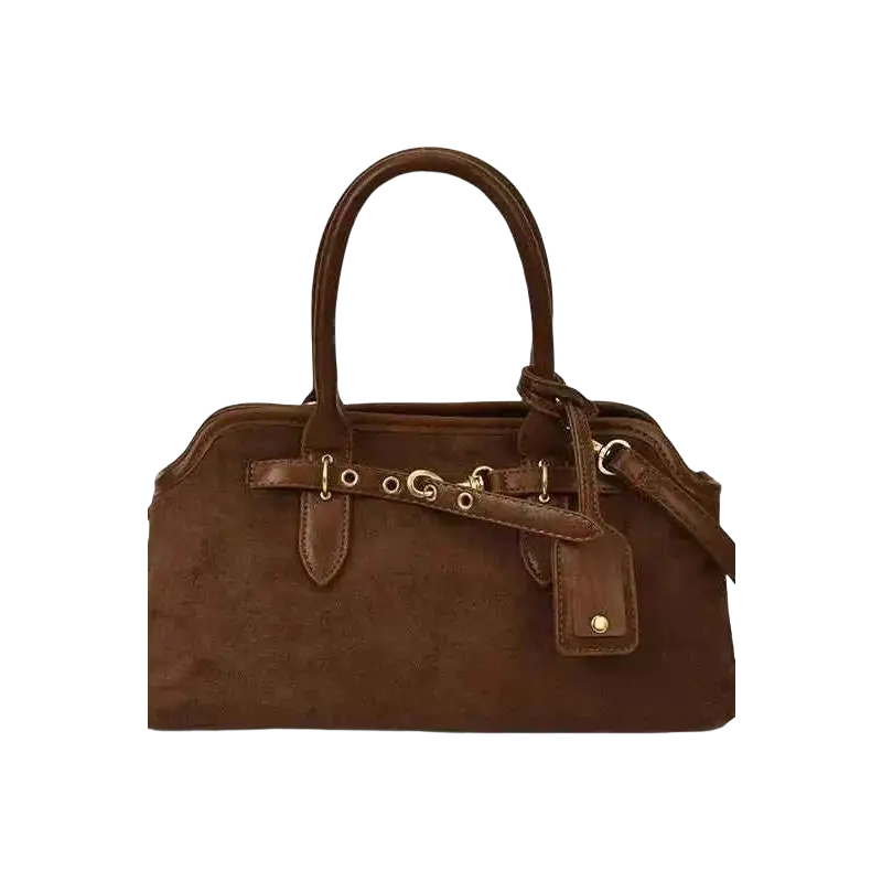 Milano Classic Bag – Wildleder Handtasche Braun für jeden Anlass