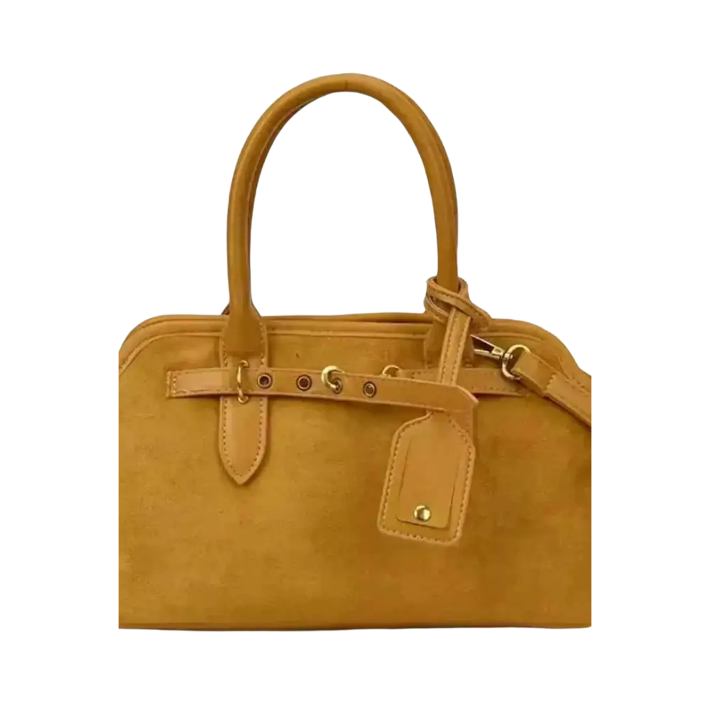 Milano Classic Bag – Wildleder Handtasche Braun für jeden Anlass